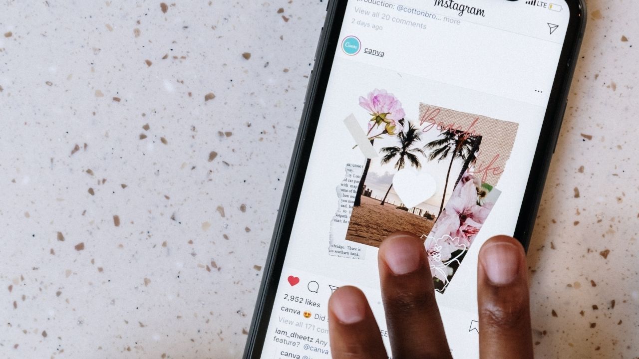Post Canva sur Instagram